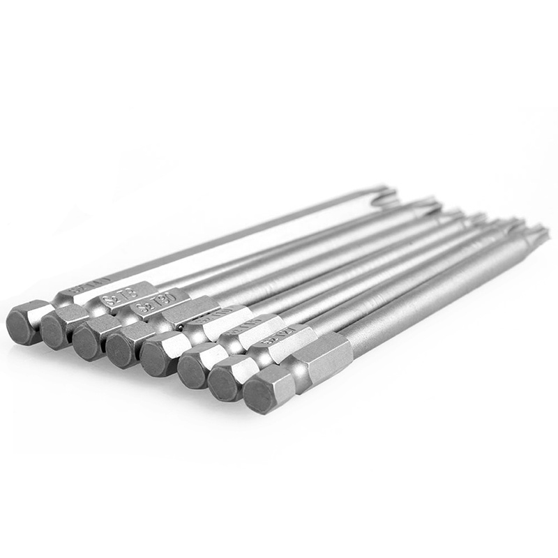 Set 8 mũi khoan T8-T40 100mm đầu lục giác từ tính 1/4"