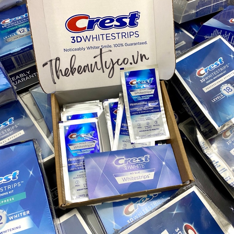 Miếng dán trắng răng Crest 3D Whitestrips Professional Effects Teeth