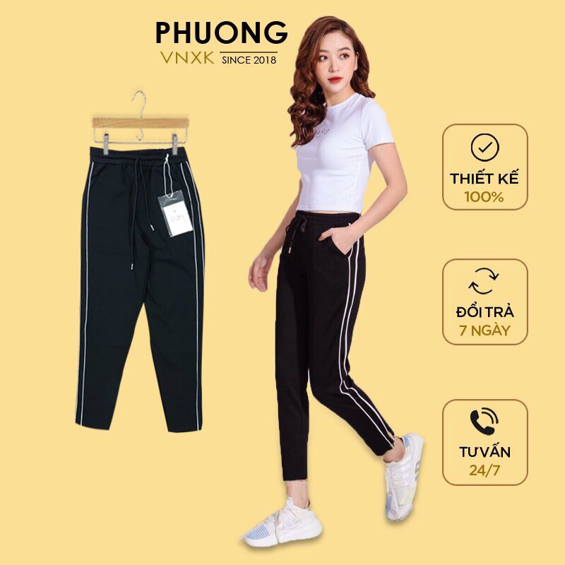 Quần jogger thể thao 2 sọc trắng hothit