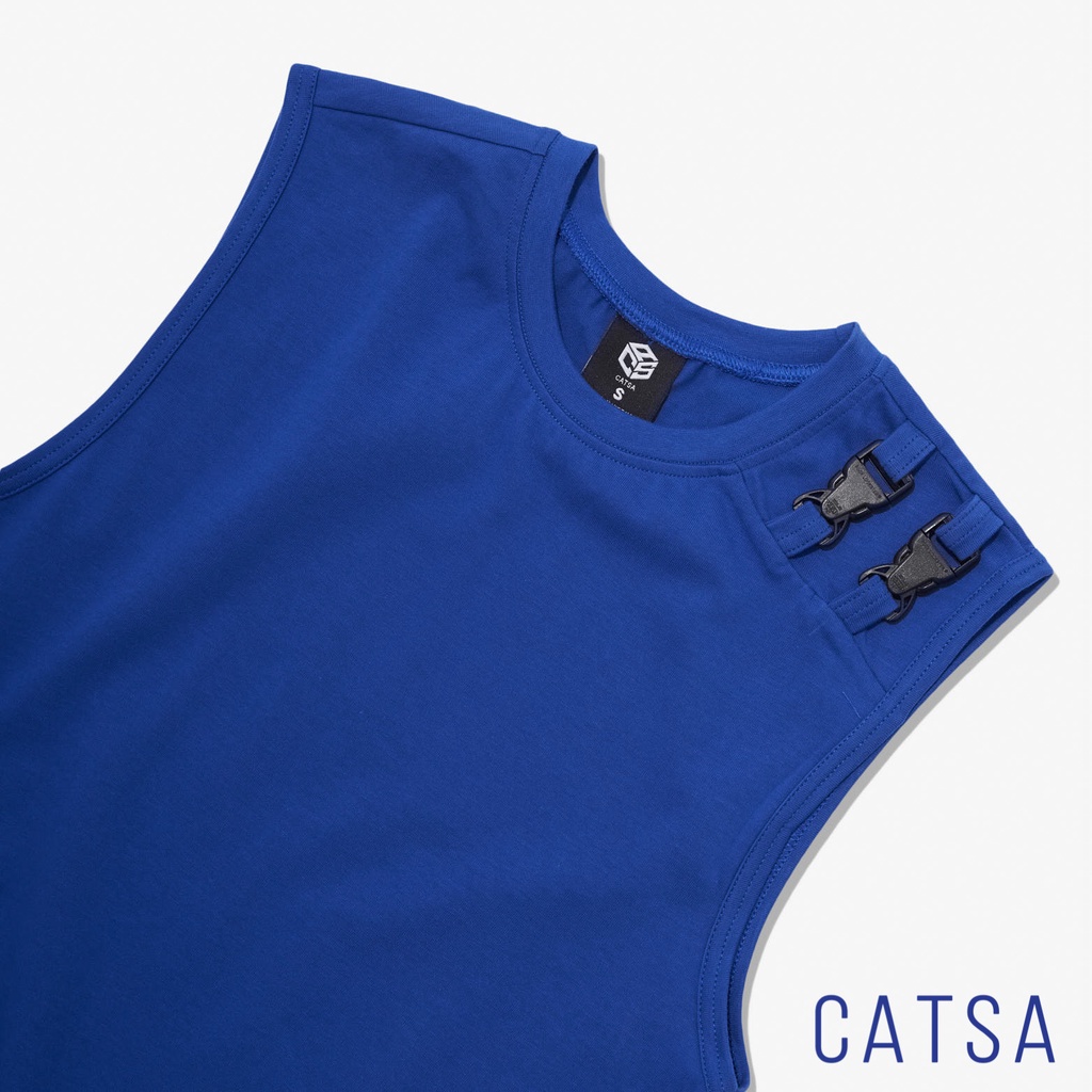 Áo thun ba lỗ tanktop nam form oversize, thun cotton thoải mái, trẻ trung CATSA ATT041