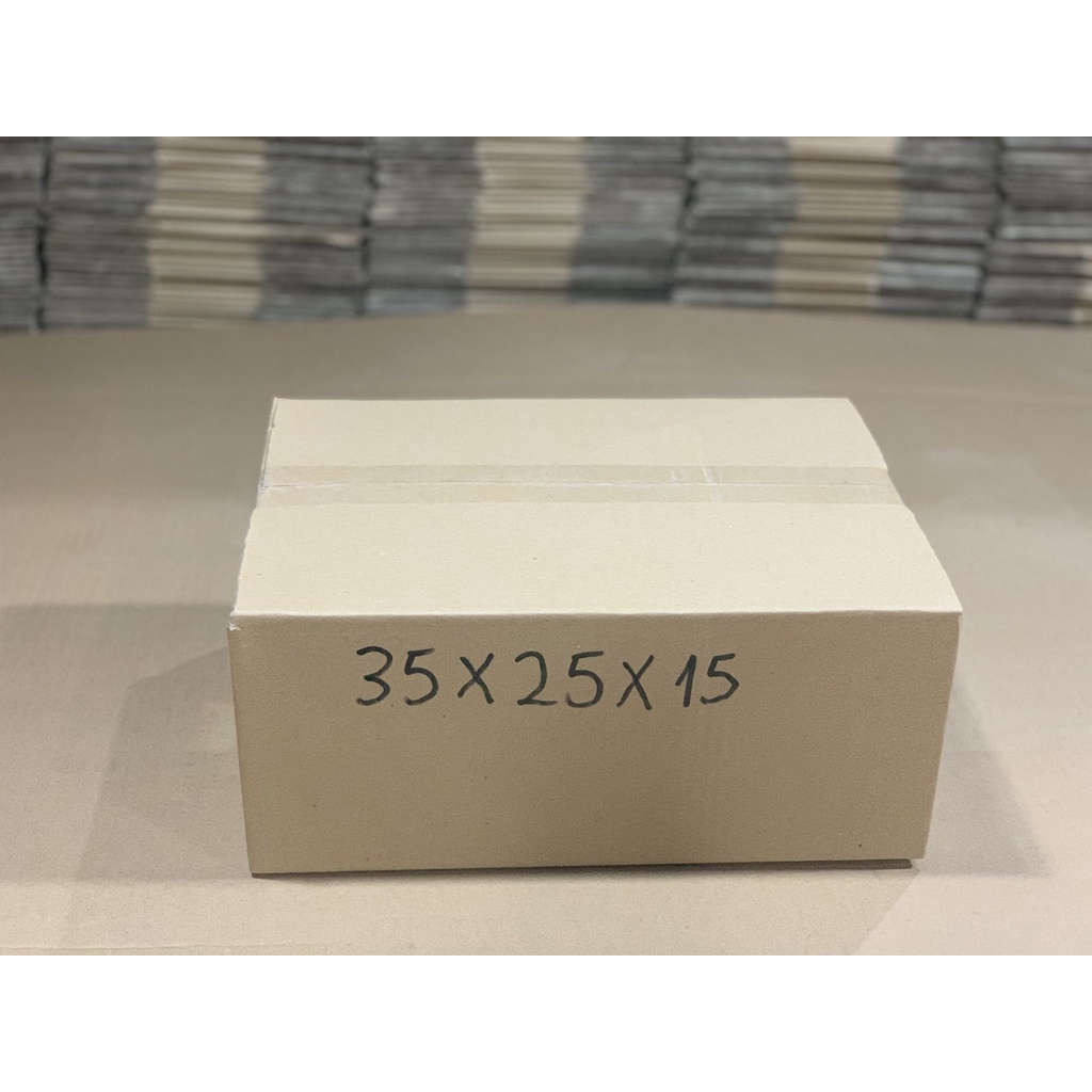10 hộp carton đóng hàng 35x25x15 HUPUNACARTON thùng giấy gói hàng tiện lợi