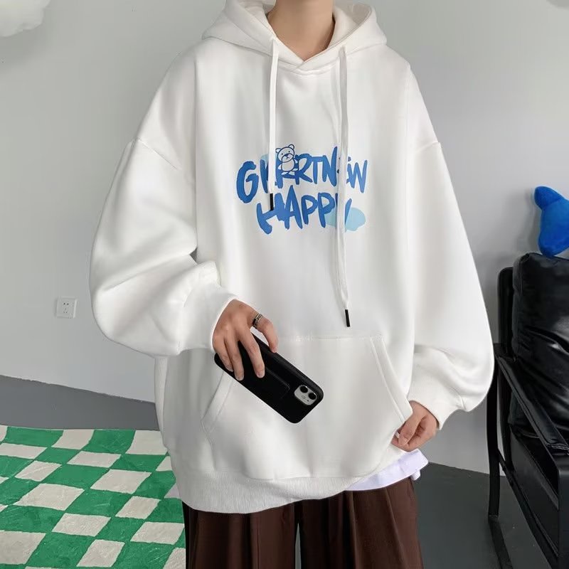Áo Hoodie Thể Thao Nam In Chữ Đơn Giản Thời Trang Hàn Quốc Nhiều Cỡ M-5XL