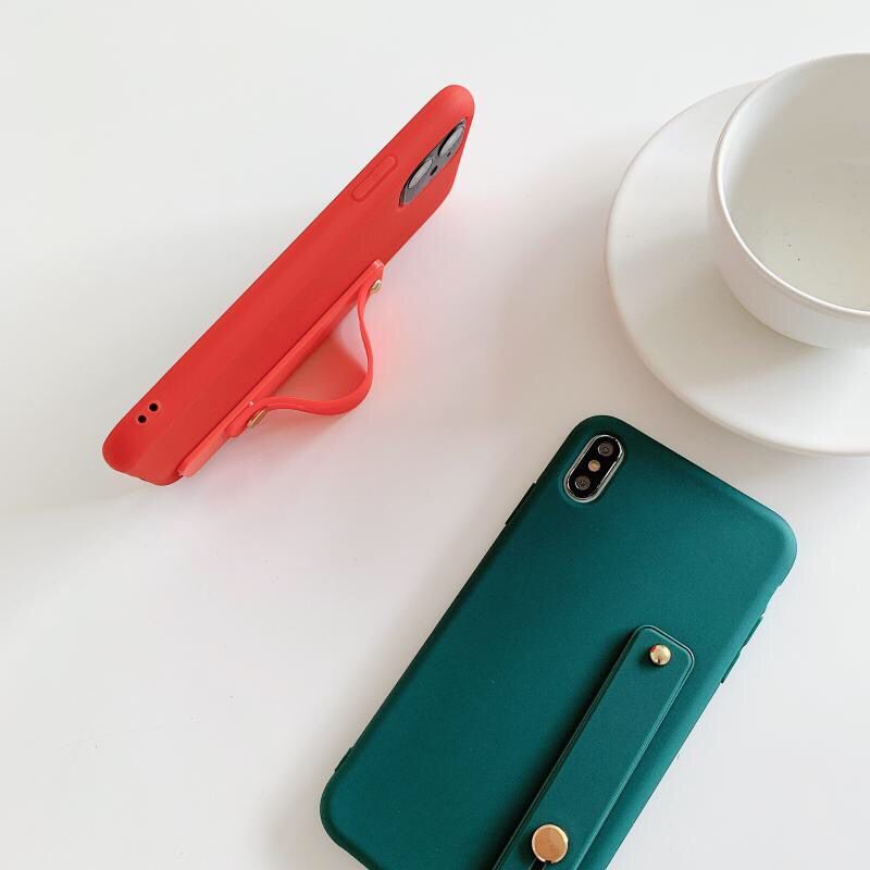 vỏ điện thoại Xiaomi Mi 11 10 10T Pro Soft TPU Candy Phone Case With Wristband