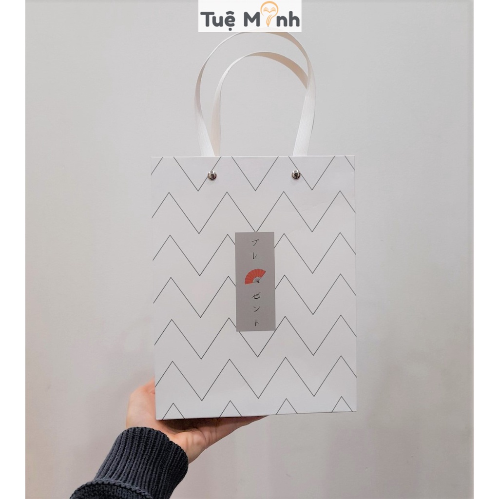 Túi đựng quà Nhật Bản hình chữ nhật đứng bằng giấy trang nhã quà tặng 20/11, sinh nhật