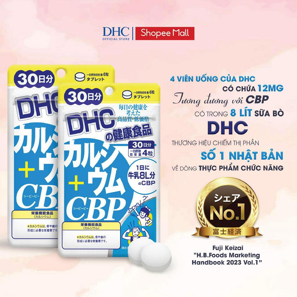 Viên uống Calcium DHC gói 30- 90 ngày bổ sung canxi, hỗ trợ tăng chiều cao, giúp xương chắc khoẻ