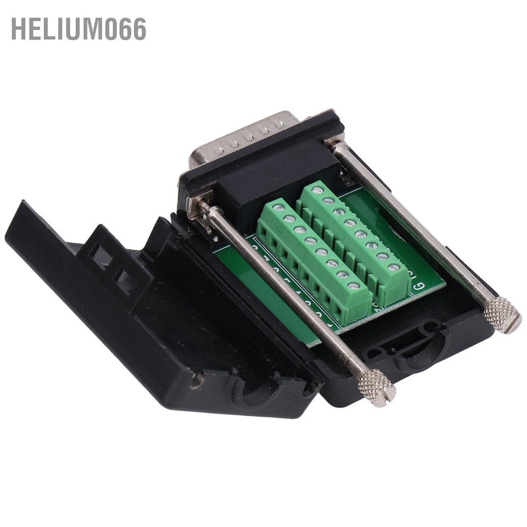 Helium066 Đầu nối không hàn DB15 15 Pin Breakout Board DSUB Mô-đun bộ điều hợp đầu cuối nam có vỏ
