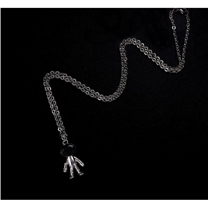 Vòng Cổ Phi Hành Gia cute ULA Shop Vòng cổ đôi Unisex Astronaut Necklace phong cách Hip Hop Hàn Quốc CVC4