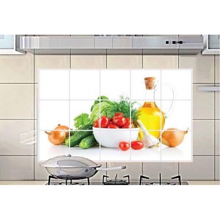 giấy dán tường bếp chống bắn dầu
