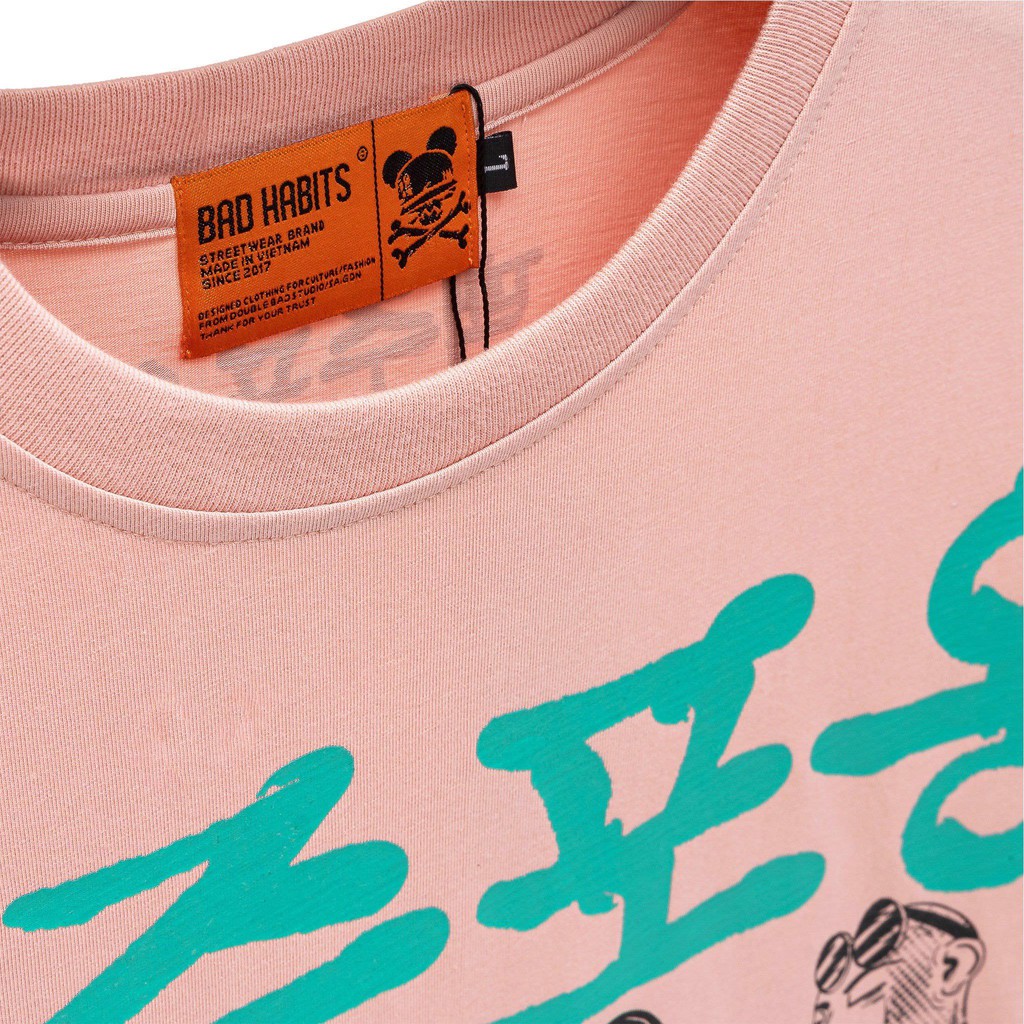 Áo Thun Unisex Bad Habits Daddy Hood Hồng 100% Cotton - Local Brand Chính Hãng | BigBuy360 - bigbuy360.vn