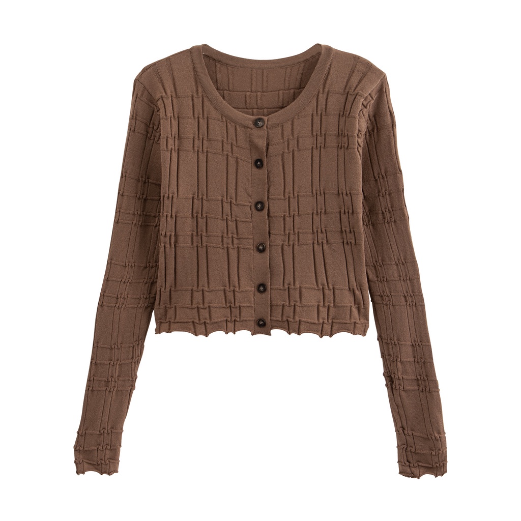 NUZIRO  Áo khoác cardigan  mỏng chống nắng phong cách retro cho nữ