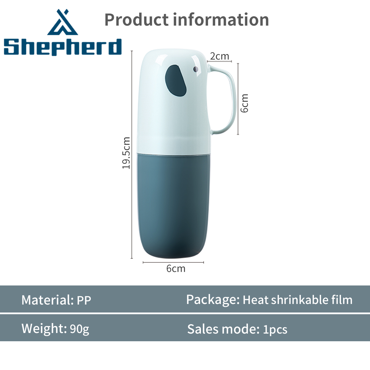 Hộp Đựng Bàn Chải Đánh Răng Shepherd Bằng PP Bền Bỉ Bịt Kín Sức Chứa Lớn Đa Công Dụng