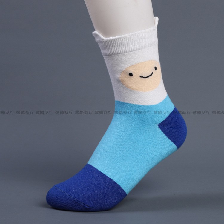 Tất Cotton Cổ Cao In Hình Đáng Yêu