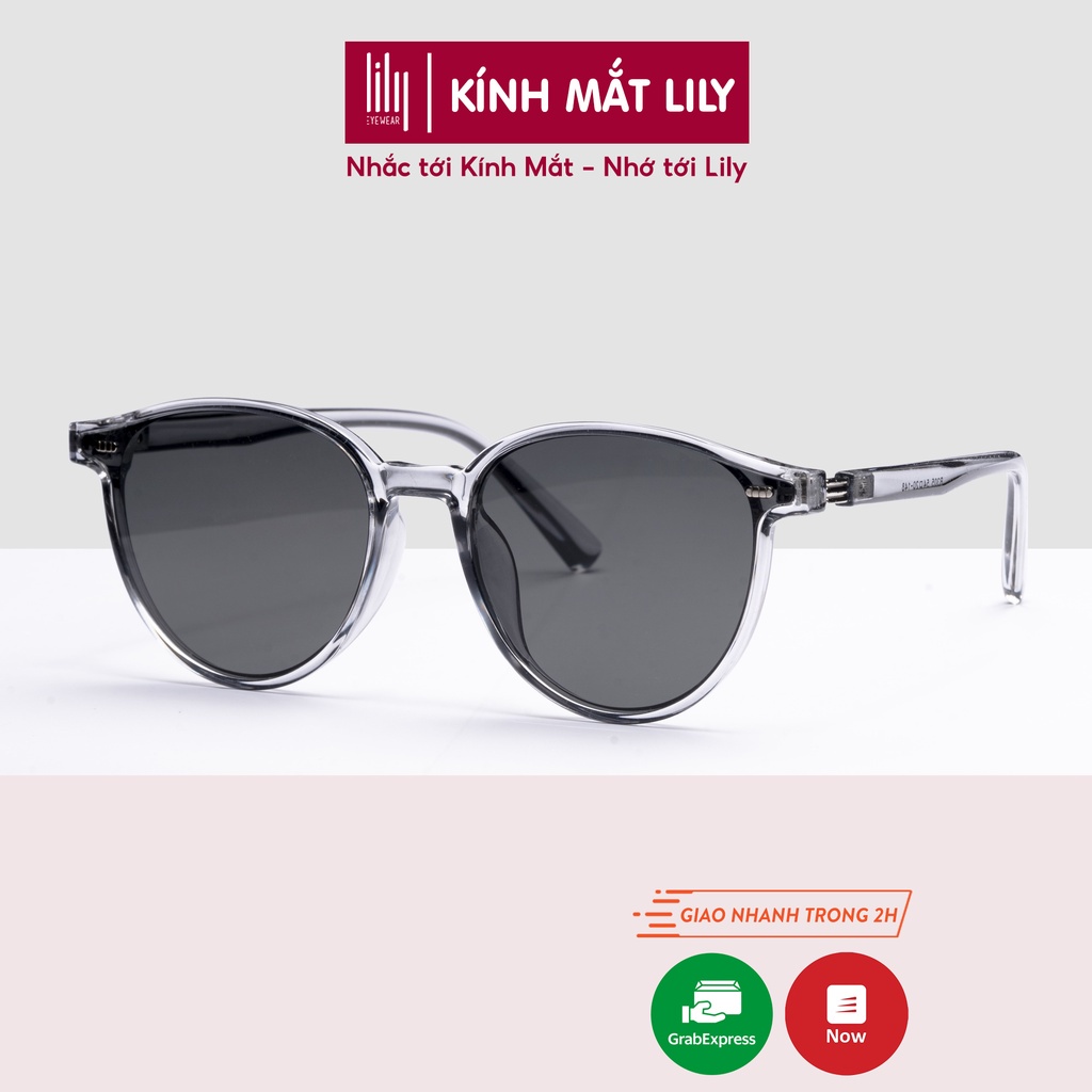 Kính râm nam nữ LILYEYEWEAR mắt tròn chống UV400 dễ đeo màu sắc thời trang b305