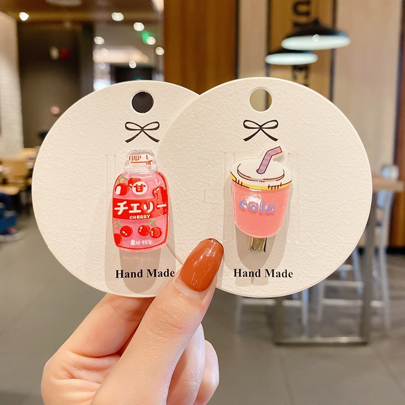 Kẹp tóc hình chai nước hoạt hình xinh xắn dễ thương