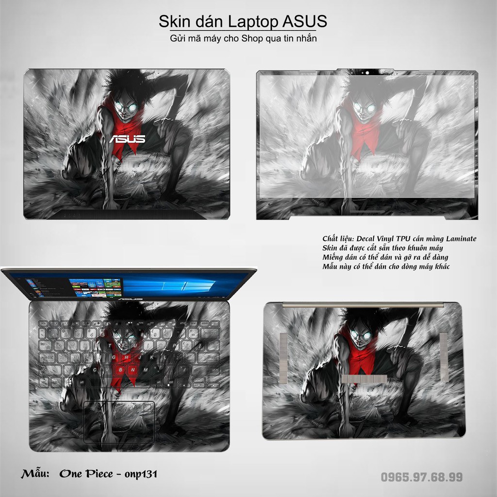 Skin dán Laptop Asus in hình One Piece _nhiều mẫu 15 (inbox mã máy cho Shop)