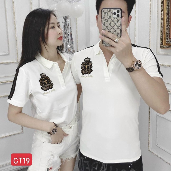 Áo thun cặp đôi nam nữ cao cấp - ATC04 [hình thật]