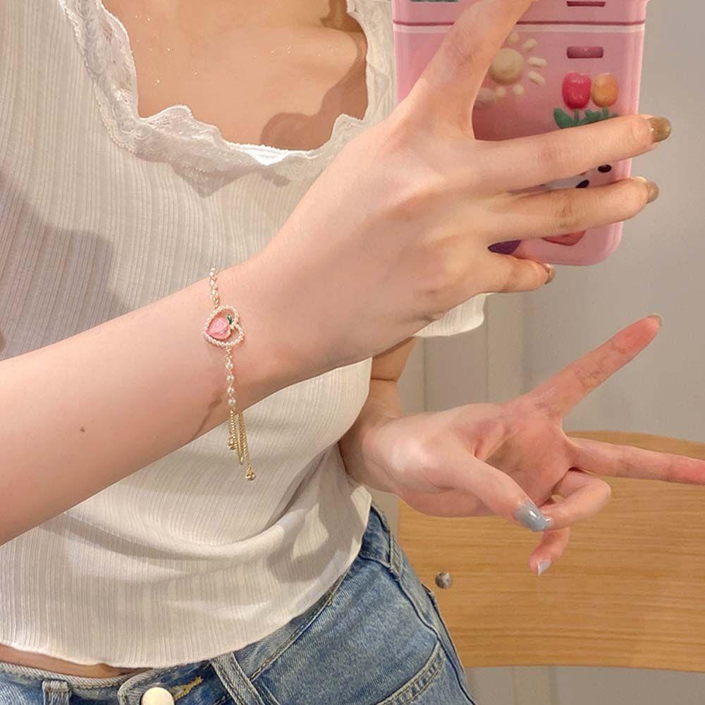 Vòng Đeo Tay Điều Chỉnh Được Tiện Dụng|Dây Chuyền Mặt Trái Tim Đơn Giản Thời Trang Cho Nữ