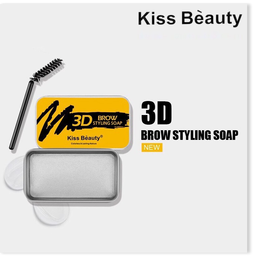 Sáp định hình lông mày 3D KISS BEAUTY trong suốt tạo dáng lông mày cá tính tự nhiên Brow Styling Soap KISS06