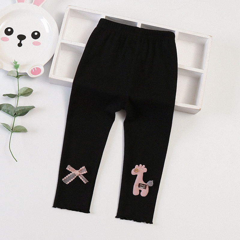 Quần legging  bé gái đính hươu size 6-16kg QD02