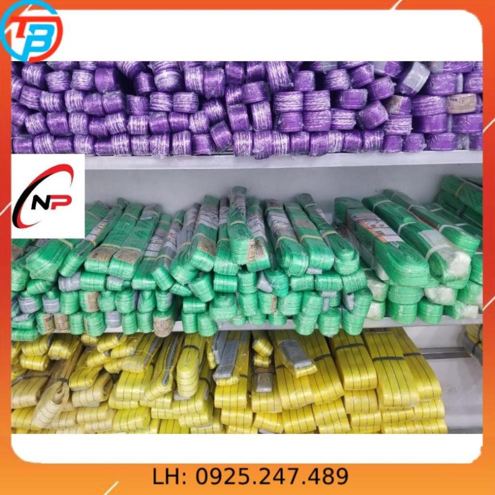Dây bẹ cẩu hàng 3 Tấn bản rộng 75mm.kích thước dài 8 mét  10 mét.kimkhinhatphat