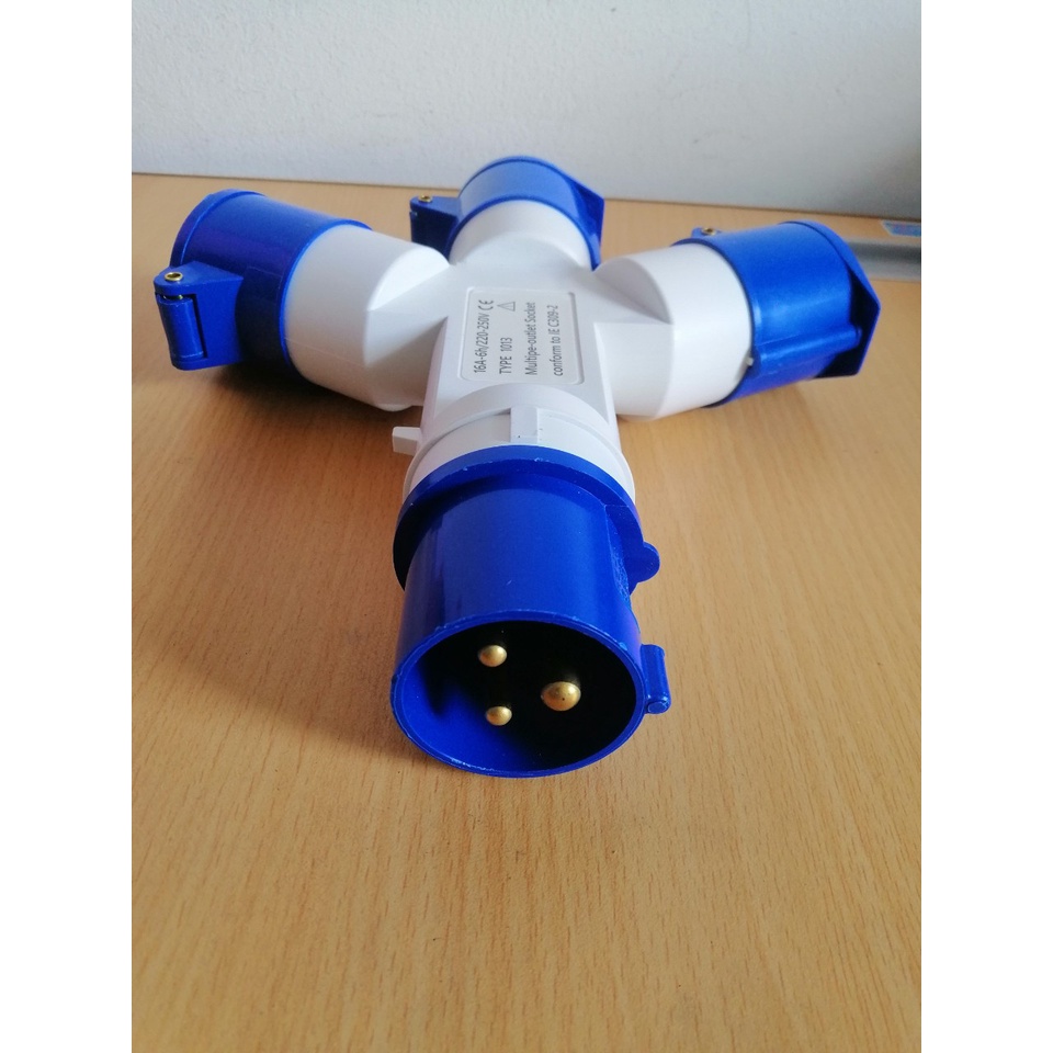 Ổ cắm Công nghiệp chia 3 ngã, 2 ngã