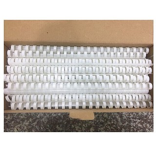 Gáy lò xo nhựa trắng DSB 14mm  (hộp/100 cái)