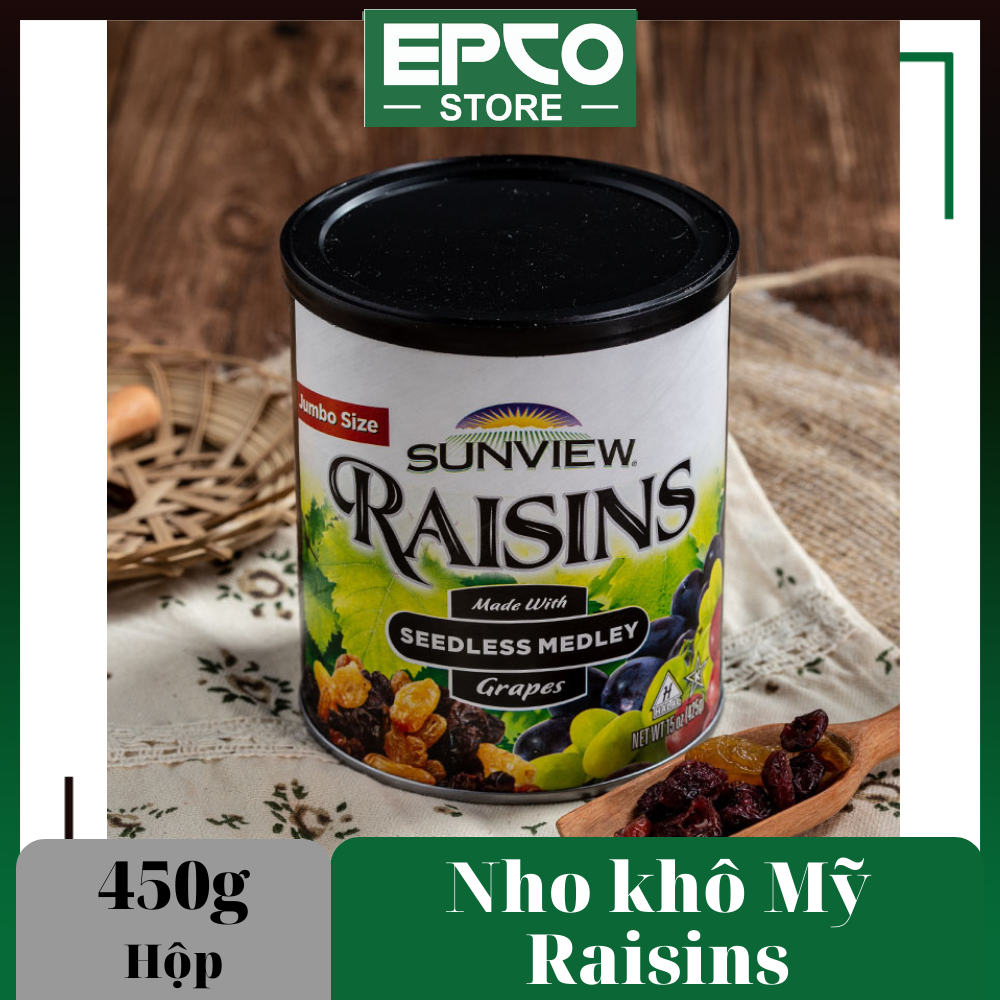 Nho Khô Mỹ Không Hạt Sunview Raisins 425g (Nho Thập Cẩm)