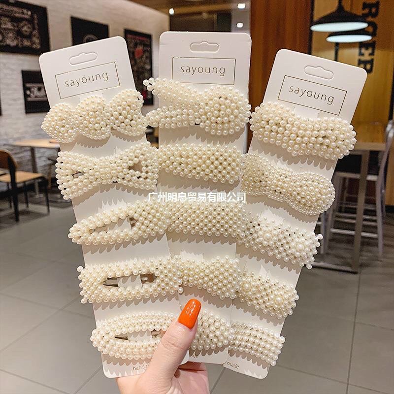 KAKA HCM Sét 20 kẹp tóc nữ đính hạt nhân tạo thời trang kiểu Hàn Quốc- làm quà tặng