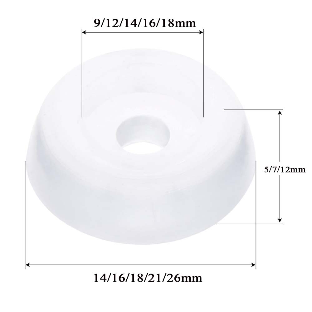 Set 20 miếng lót chân ghế bằng cao su trong suốt kèm ốc vít tiện lợi