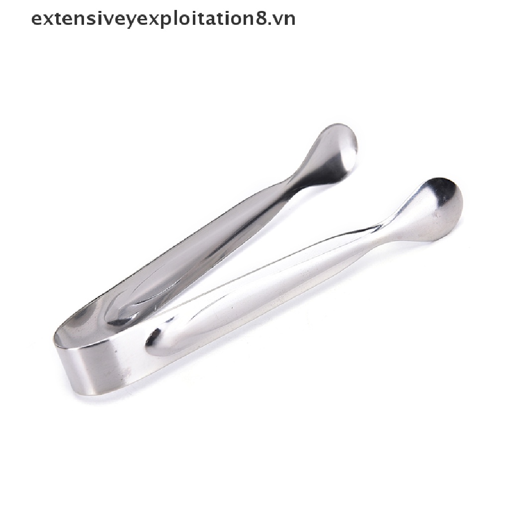 Kẹp Gắp Đá / Cà Phê / Đường Bằng Thép Không Gỉ Màu Bạc 4 Cái