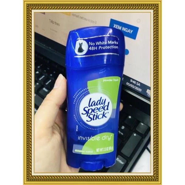 LĂN KHỬ MÙI LADY SPEED STICK INVISIBLE DRY 39.6GR CỦA MỸ