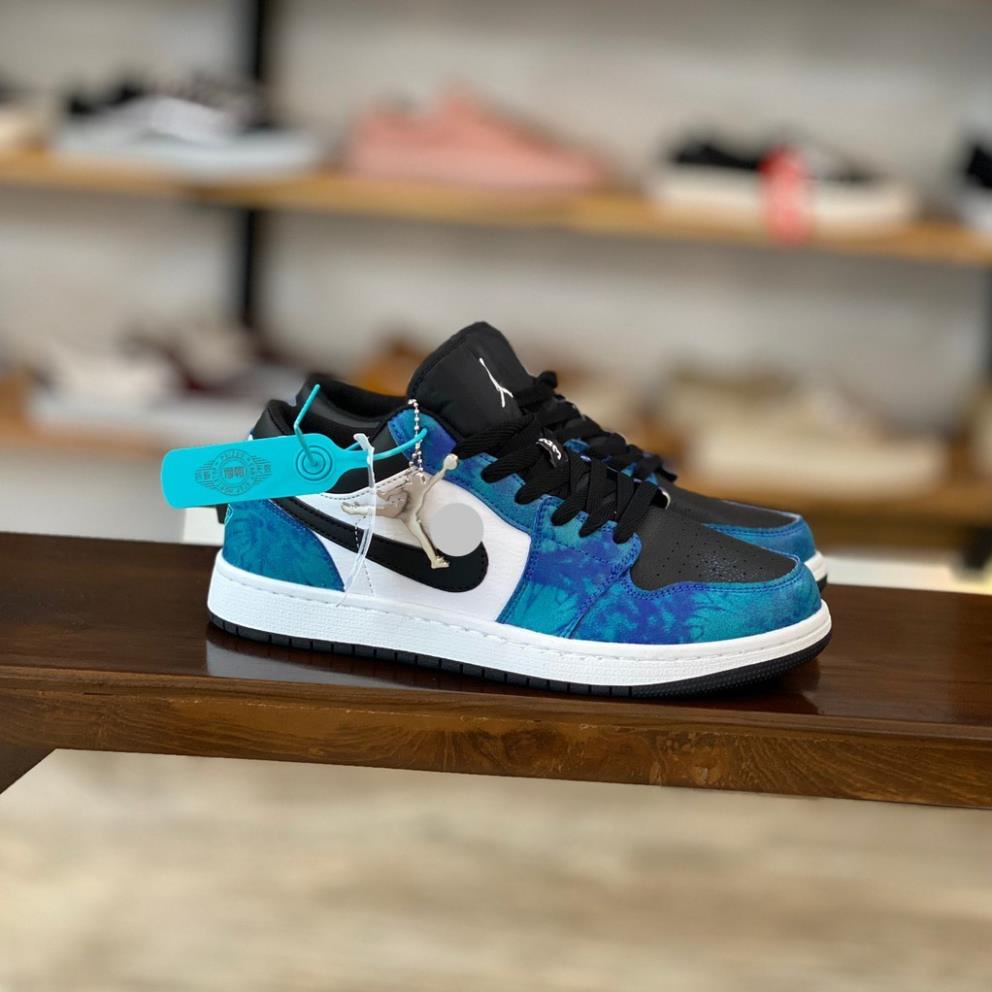 Giày thể thao Jordan cổ thấp xám xanh paris, Giày jordan low các màu hot nhất dễ phối đồ nam nữ Full Box Bill hot trend