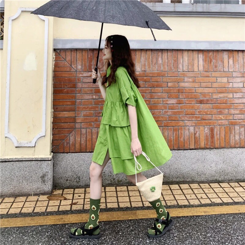 ĐẦM SƠ MI ULZZANG FORM RỘNG, THIẾT KẾ TẦNG CỰC CHẤT | BigBuy360 - bigbuy360.vn