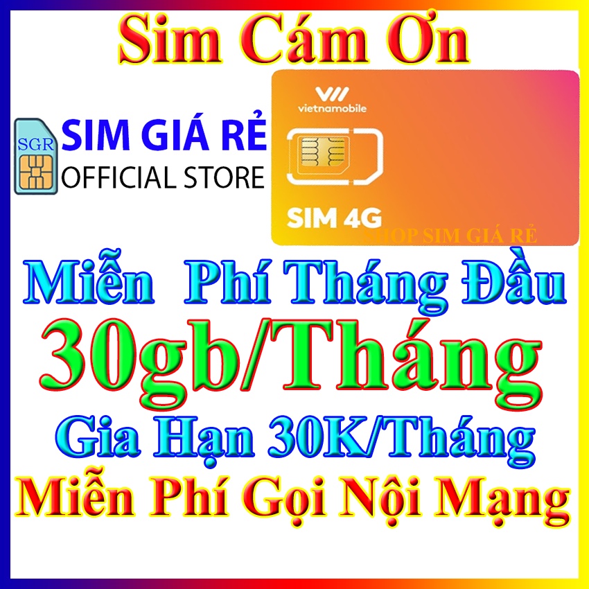 
                        Sim 4G Vietnamobile Miễn phí DATA + Nghe Gọi Nội Mạng Miễn Phí - Phí gia hạn 20.000đ - Shop sim giá rẻ
                    