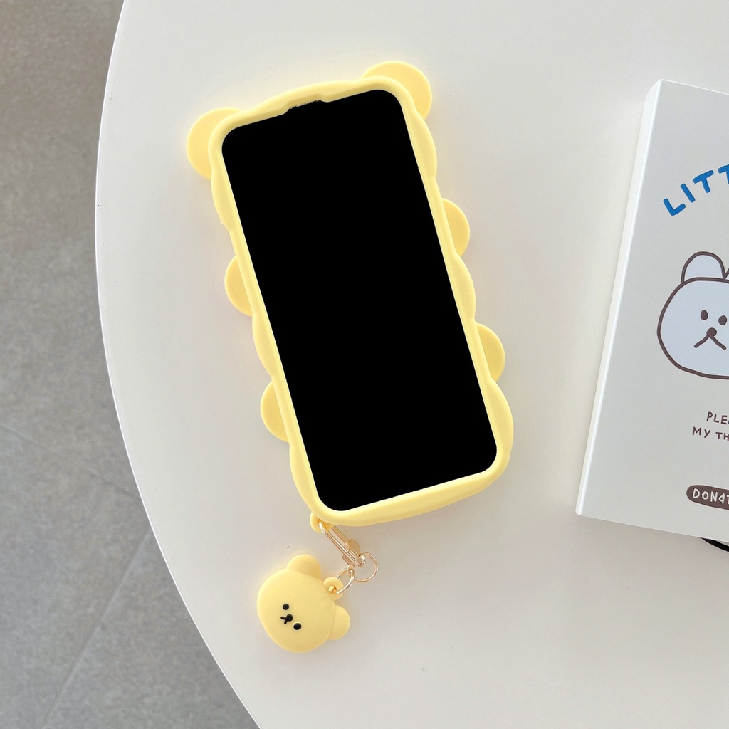 Ốp Điện Thoại Silicon Mềm Hình Gấu 3D Cho iphone 14 Pro MAX 14 Plus 14 13 Pro MAX 12 Pro MAX 11 Pro MAX X XS MAX XR 6 6S 7 8 Plus