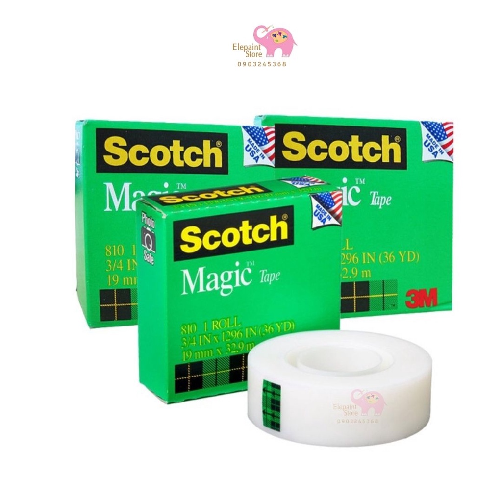 Băng keo tàng hình Scotch Magic 3M 810 3/4 in/ Băng keo dán tiền rách