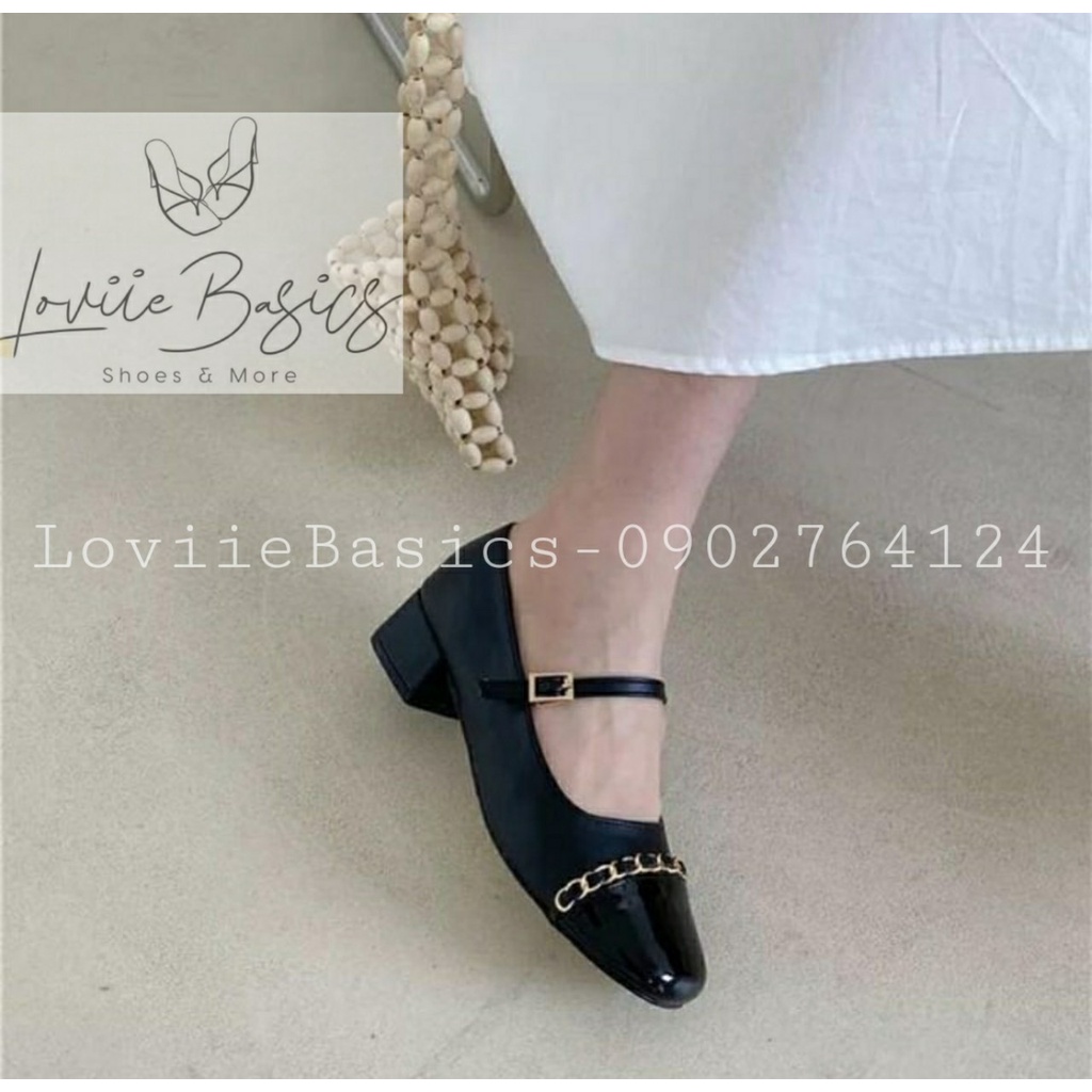 SỤC NỮ LOVIIE BASICS - GIÀY CAO GÓT MŨI TRÒN QUAI NGANG - G220312