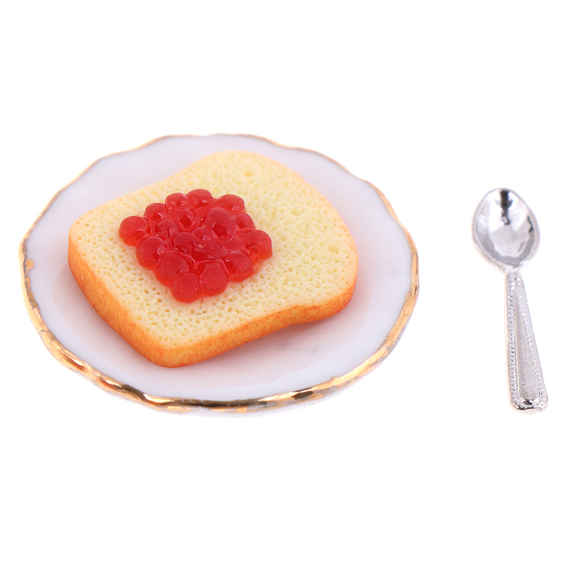 Bộ 3 Đĩa Bánh Mì Tỉ Lệ 1: 12 Dành Cho Nhà Búp Bê