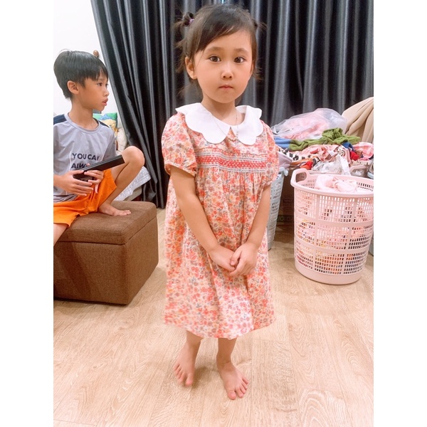 Váy smock hoa nhí xuất Hàn cho Bé