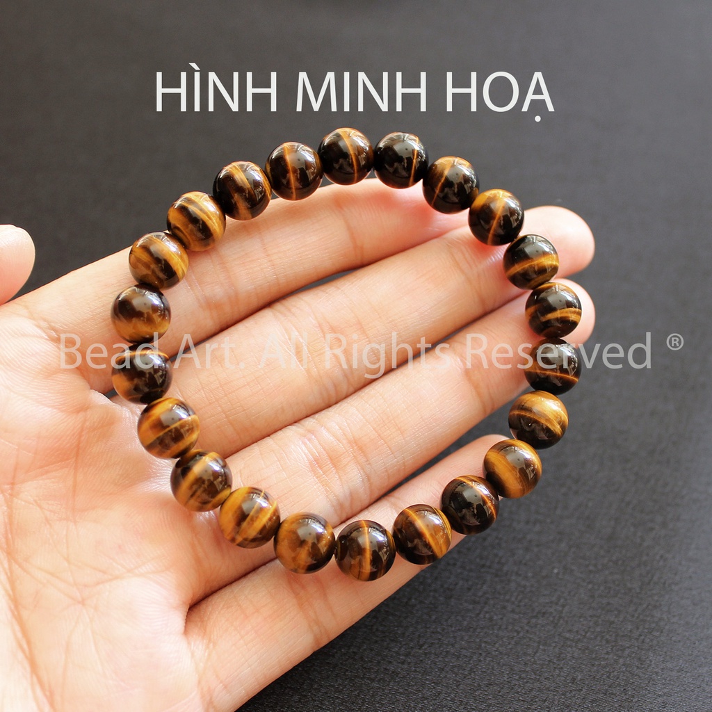 8MM Chatoyant Màu Vàng Nâu Loại AA, Hợp Mệnh Thổ, Kim, Phối Vòng Tay Phong Thuỷ, Chuỗi Hạt S50