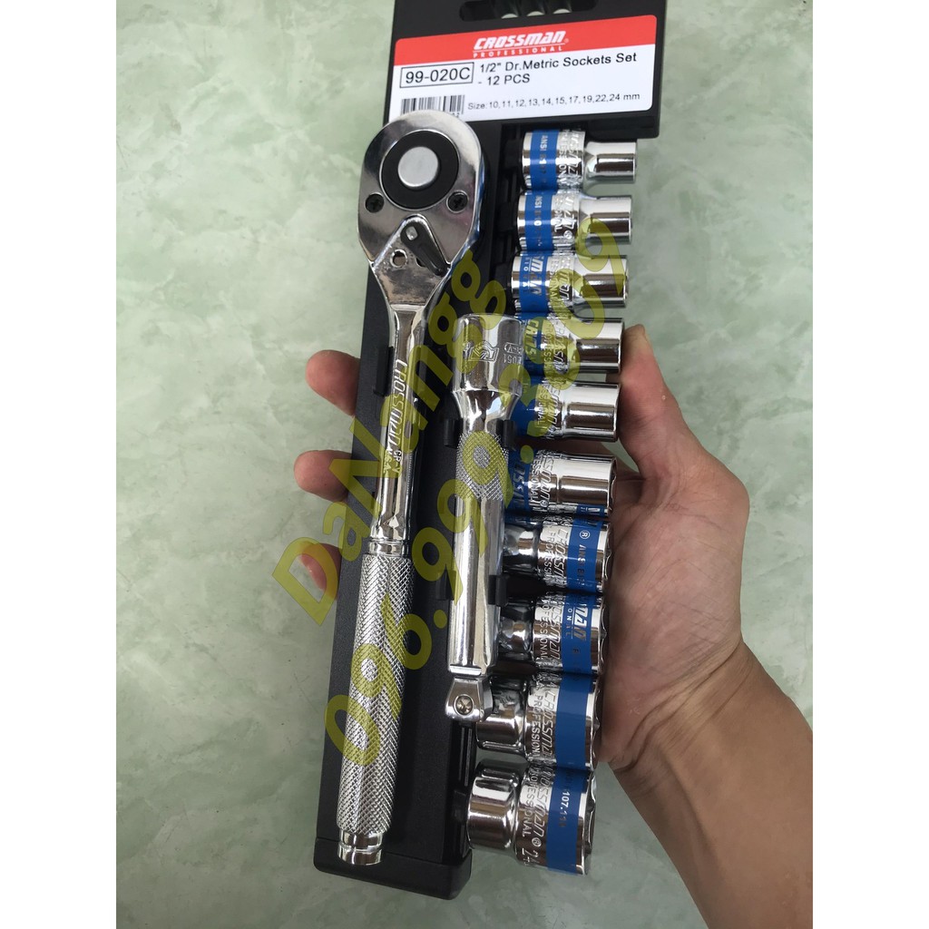 Bộ khẩu Bộ tuýp 12 chi tiết  Crossman U.S.A 99-020