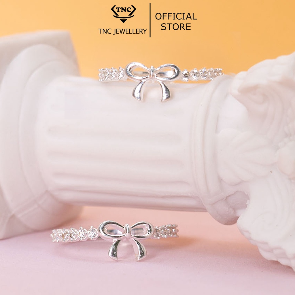 Nhẫn Bạc Nữ 925 Hình Nơ Nữ Tính, Sang Trọng -Trang Sức TNC JEWELLERY