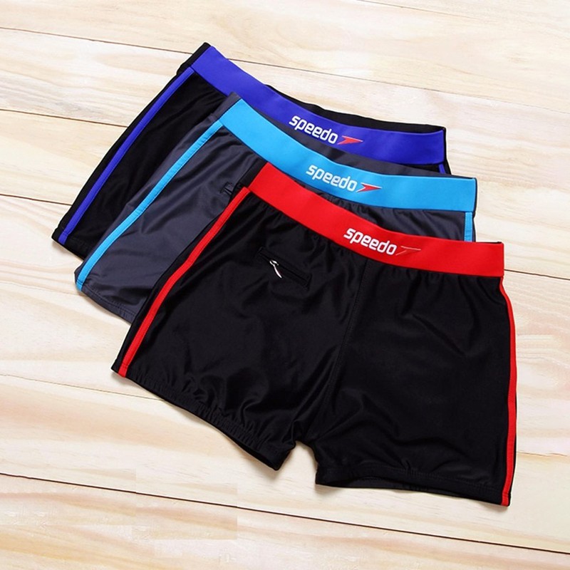 Quần Bơi Nam Speedo Dạng Đùi Lưng Bản Màu Đủ Size Chất Thun Co Giãn 4 Chiều Mạnh Mẽ NamTính 1 Đổi 1 Ảnh Thật 100% QN004