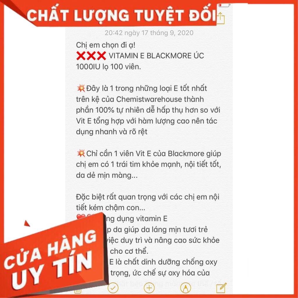 VITAMIN E BLACKMORE ÚC  1000IU lọ 100 viên