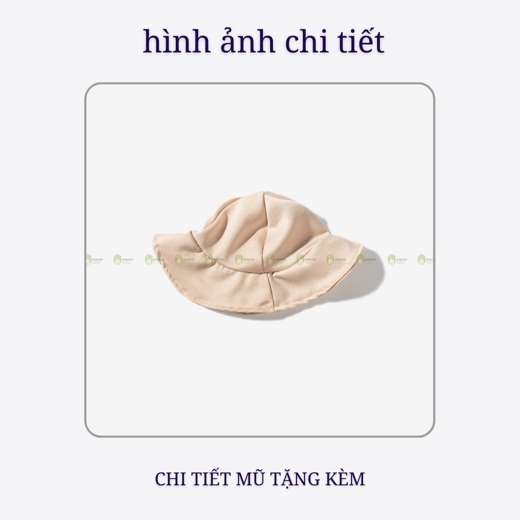 [KÈM MŨ] Set Bộ Thô Đũi Trơn Bé Trai Cúc Ngực Quần Kẻ, Bộ Quần Áo Cho Bé Mặc Đi Chơi CK21
