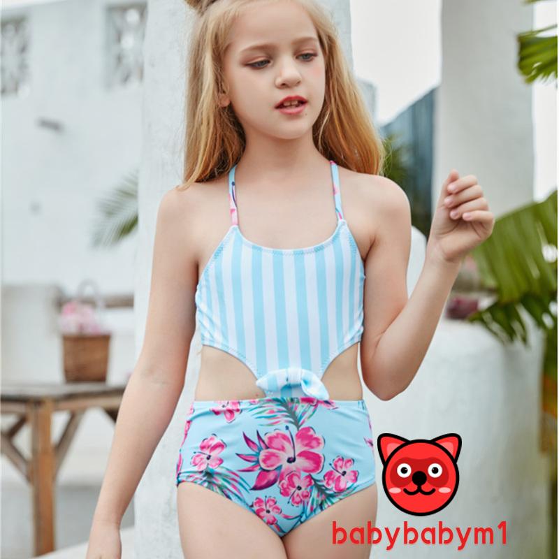 Bikini Dây Chéo Hoạ Tiết Kẻ Sọc Cho Bé Gái