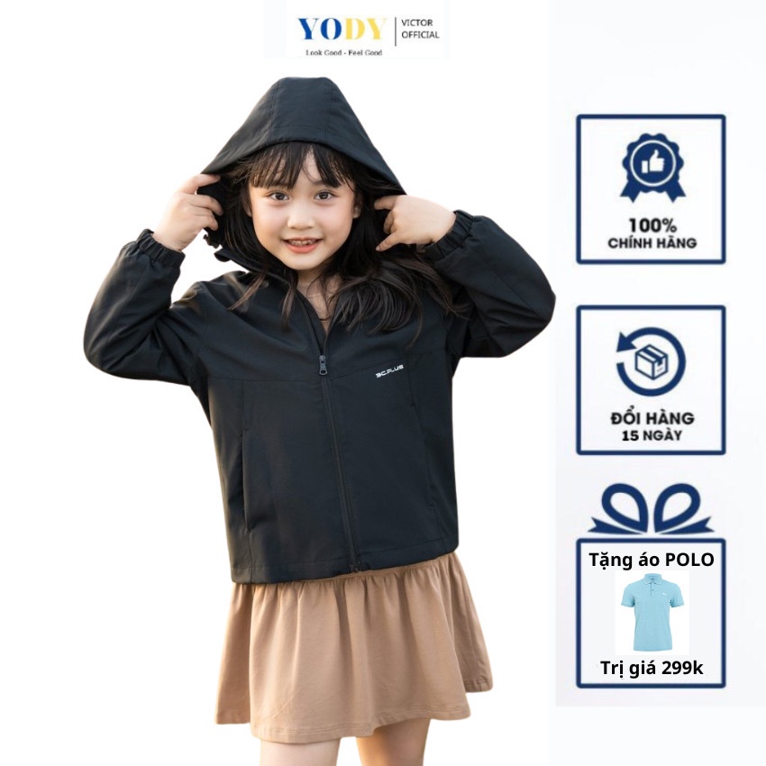 Áo Khoác YODY 2 Lớp Cơ Bản, Chất Liệu Vải Gió Cho Bé 3C Plus  AKK5019