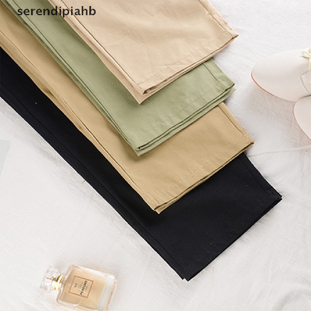 [serendipiahb] Quần ống rộng lưng thun bằng vải lanh cotton cho nữ HOT SELL
 | BigBuy360 - bigbuy360.vn