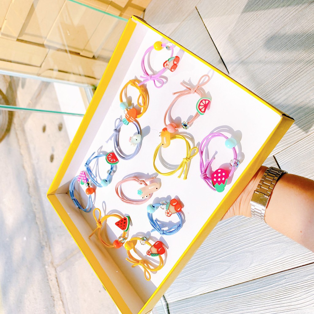 (MÀU NGẪU NHIÊN) DÂY BUỘC TÓC NỮ HÌNH DỄ THƯƠNG