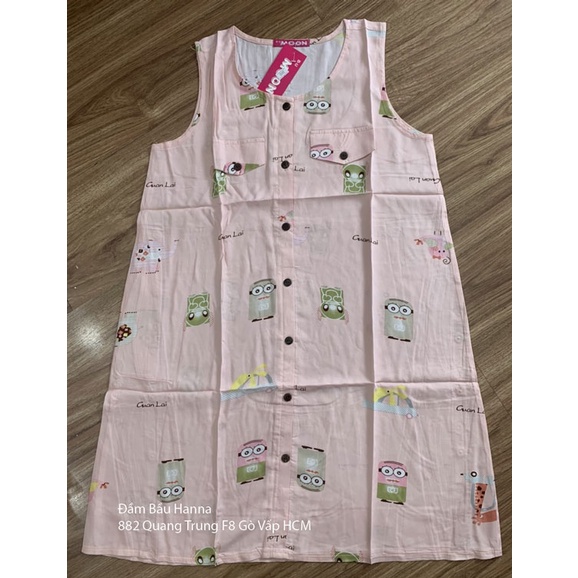 [SIZE 40-60KG] ĐẦM BẦU VÁY BẦU TÔN 2 DA HANNA, MẶC Ở NHÀ, MẶC NGỦ, THOÁNG MÁT, VẢI DÀY VỪA PHẢI ÍT NHĂN BỀN HƠN TÔN THƯỜ